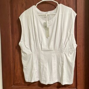 NWT Good American Corsetted Tee in White